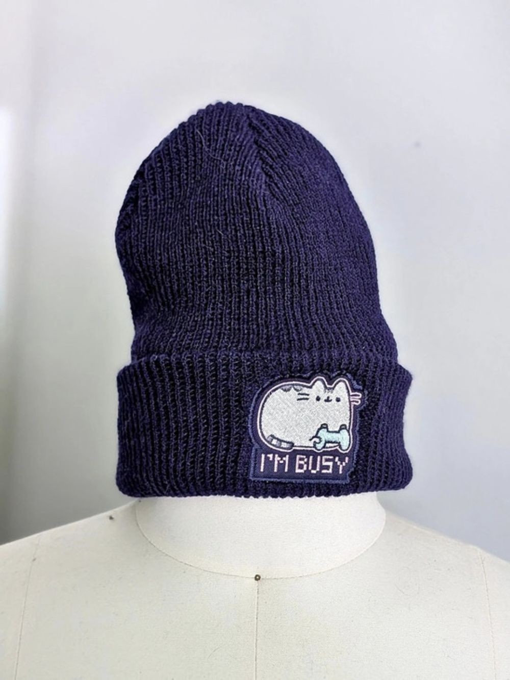 Pusheen "I'm Busy" Gamer Car Beanie Knit Hat